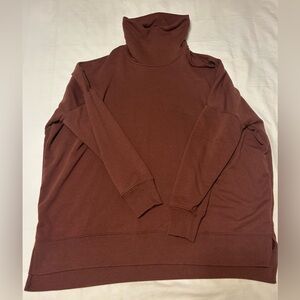 Aerie Brown turtleneck sweatshirt
